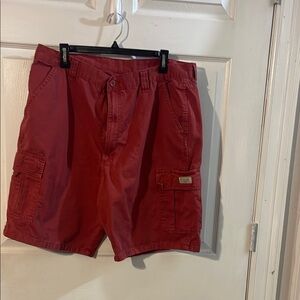Wrangler Men's Bold Red Cargo Shorts